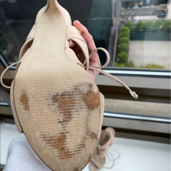 Tan lace up steve madden heels u can tie these in a bow/ wrap them around ur leg - Picture 4 of 6